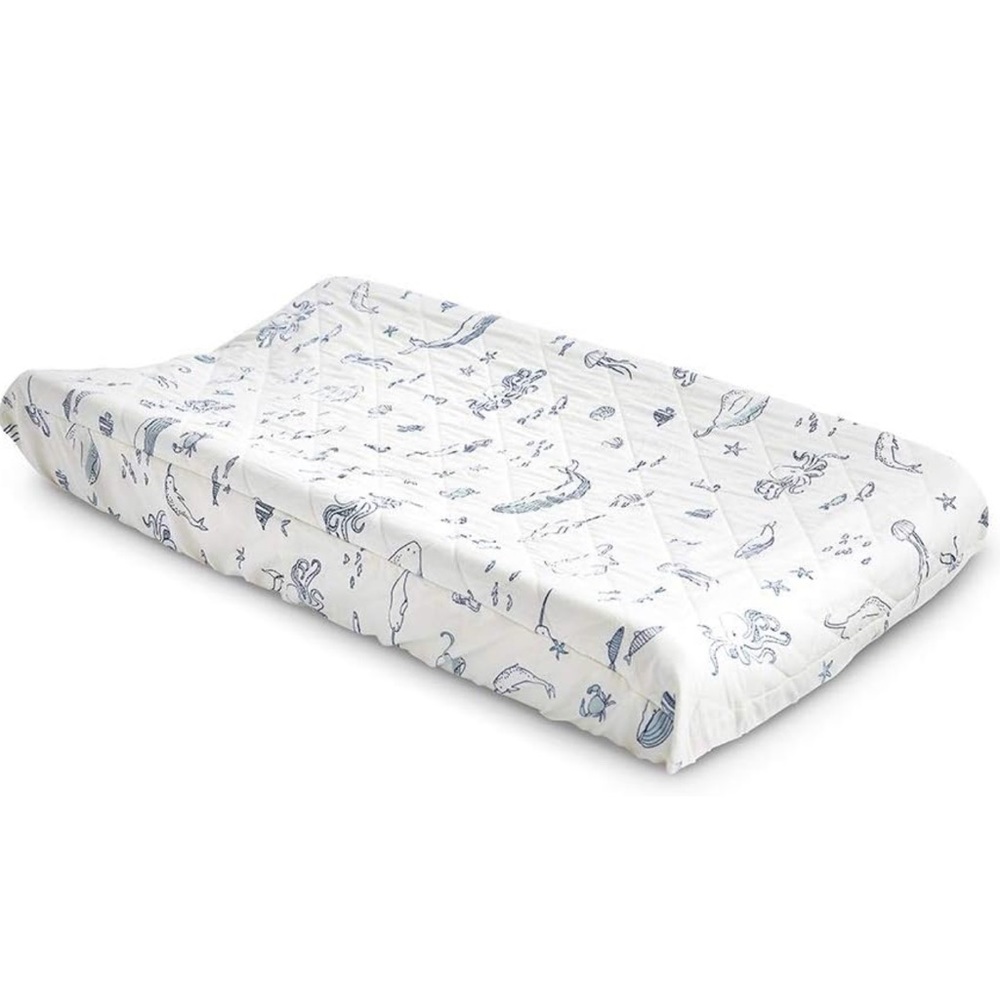 Pehr Life Aquatic Crib Sheet and Changing Pad Cover